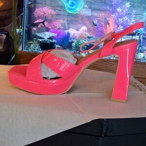 Elisabet Lang Women’s Size 8 HOT Pink High Heel Sandals SEXY!! NIB***READ***